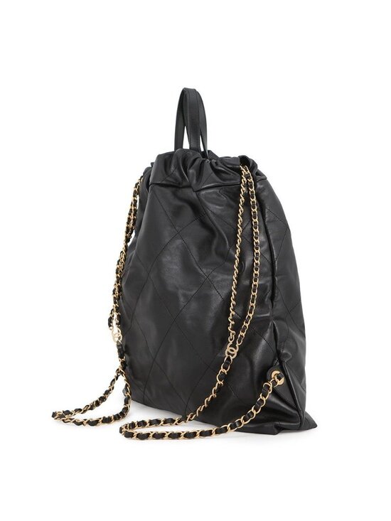 Chanel Backpack 22 Large Shiny Calf Leather Black main image 4